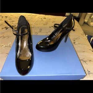 Candie's Black Patent Mary Jane Platform Heels